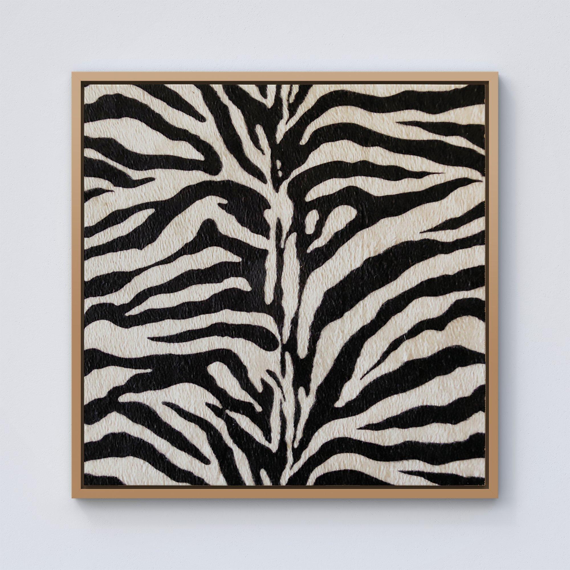 White Tiger Print Framed Canvas